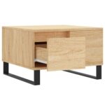 Table basse chêne sonoma 55x55x36,5 cm bois d'ingénierie – Image 4
