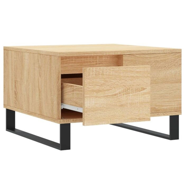 Table basse chêne sonoma 55x55x36,5 cm bois d'ingénierie – Image 4