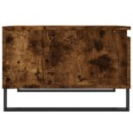 Table basse chêne fumé 55x55x36,5 cm bois d'ingénierie – Image 5