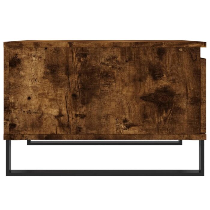 Table basse chêne fumé 55x55x36,5 cm bois d'ingénierie – Image 5