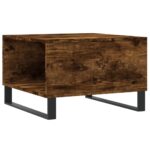 Table basse chêne fumé 55x55x36,5 cm bois d'ingénierie – Image 6