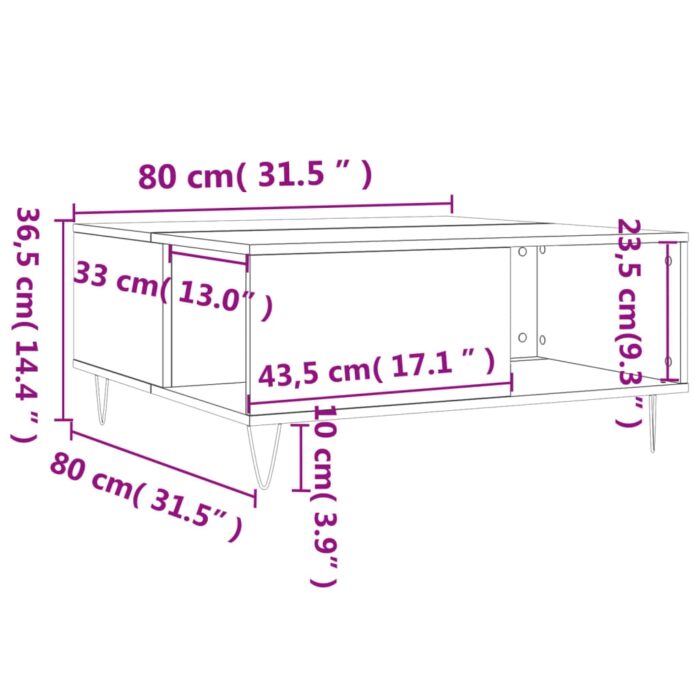 Table basse blanche VIDAXL : Style & Prix doux – Image 7