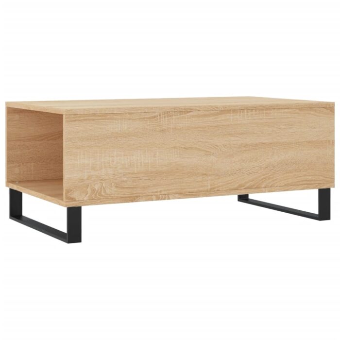 Table basse Chêne sonoma 90x50x36,5 cm Bois d'ingénierie – Image 6