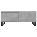 Table basse Gris béton 90x50x36,5 cm Bois d'ingénierie – Image 3