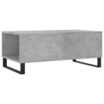 Table basse Gris béton 90x50x36,5 cm Bois d'ingénierie – Image 6