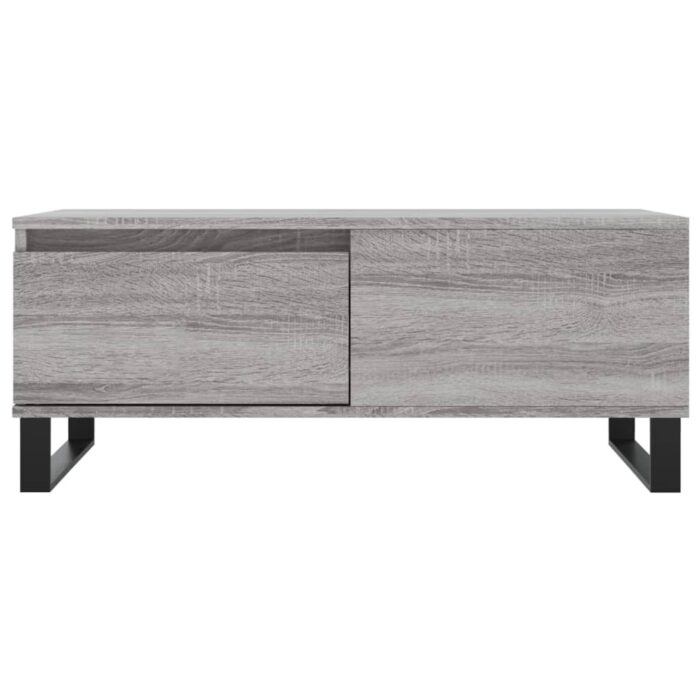 Table basse Sonoma gris 90x50x36,5 cm Bois d'ingénierie – Image 3
