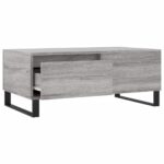 Table basse Sonoma gris 90x50x36,5 cm Bois d'ingénierie – Image 4