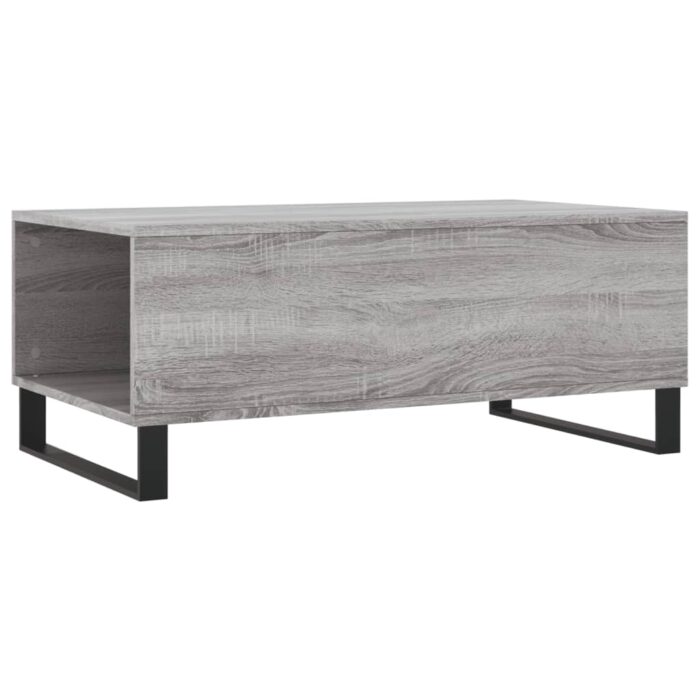 Table basse Sonoma gris 90x50x36,5 cm Bois d'ingénierie – Image 6