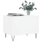 Table basse Blanc 60x44,5x45 cm Bois d'ingénierie – Image 2