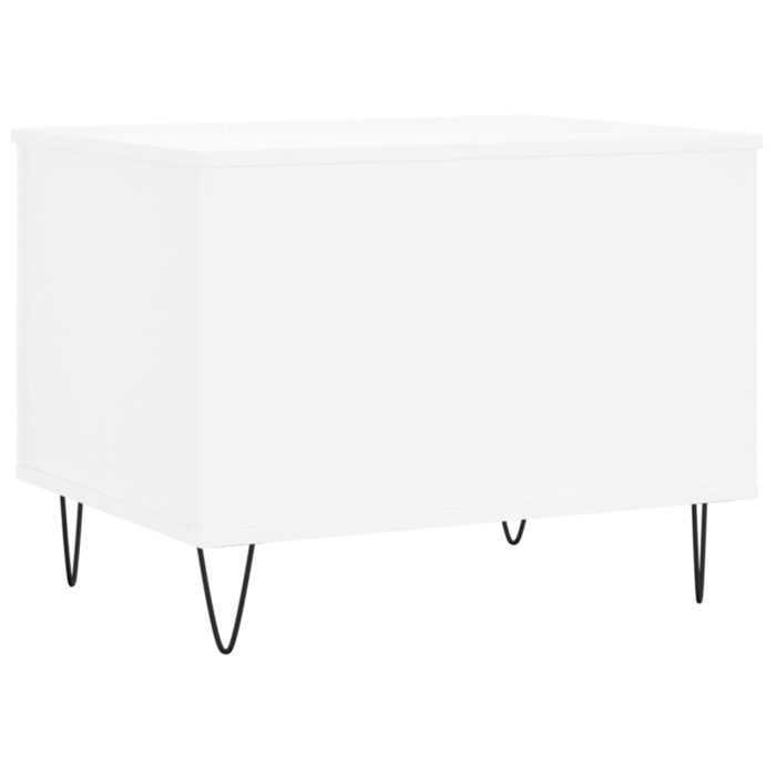 Table basse Blanc 60x44,5x45 cm Bois d'ingénierie – Image 6