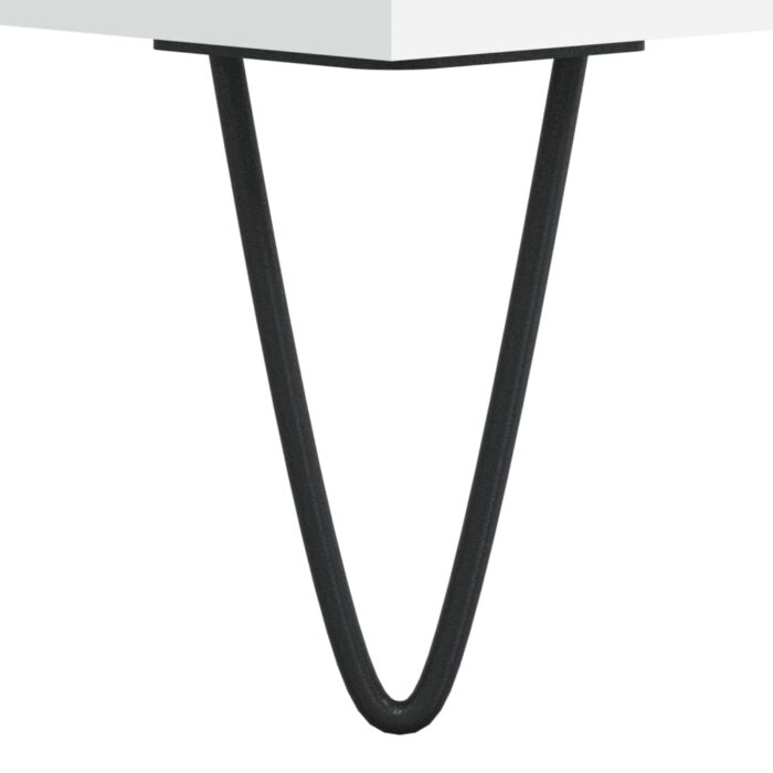 Table basse Blanc 60x44,5x45 cm Bois d'ingénierie – Image 7