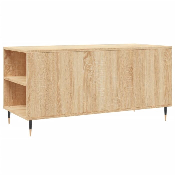 Table basse chêne sonoma 102x44,5x50 cm bois d'ingénierie – Image 6