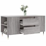 Table basse sonoma gris 102x44,5x50 cm bois d'ingénierie – Image 2