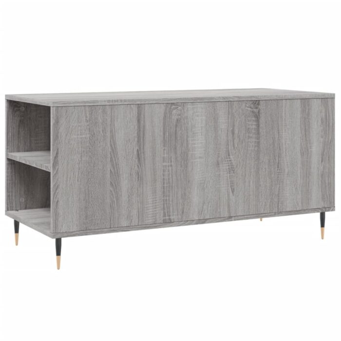 Table basse sonoma gris 102x44,5x50 cm bois d'ingénierie – Image 6