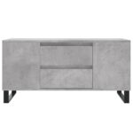 Table basse gris béton 102x44,5x50 cm bois d'ingénierie – Image 3