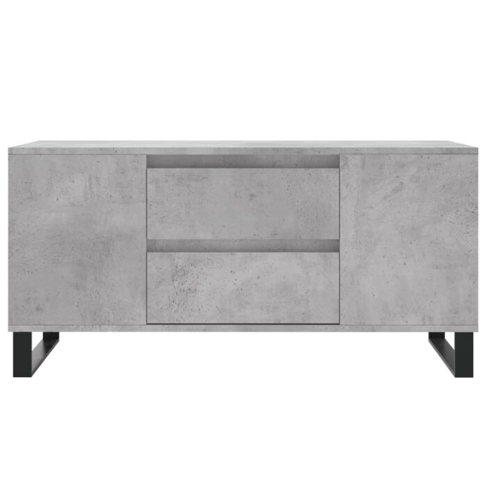 Table basse gris béton 102x44,5x50 cm bois d'ingénierie – Image 3