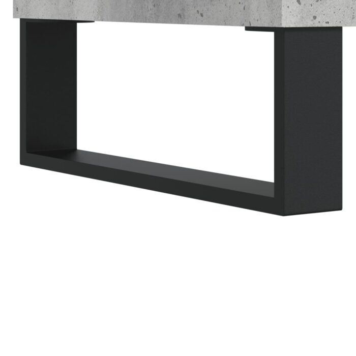 Table basse gris béton 102x44,5x50 cm bois d'ingénierie – Image 7