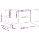 Table basse gris béton 102x44,5x50 cm bois d'ingénierie – Image 9