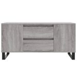 Table basse sonoma gris 102x44,5x50 cm bois d'ingénierie – Image 3