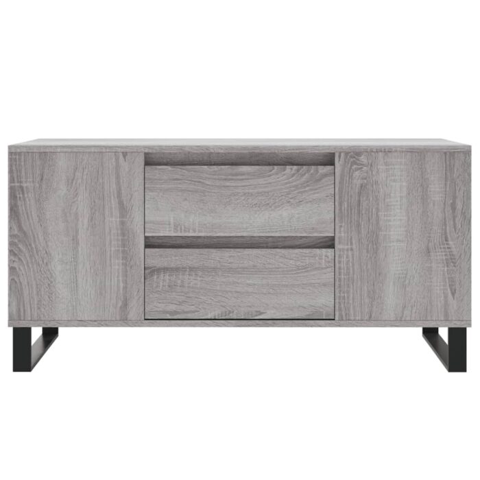Table basse sonoma gris 102x44,5x50 cm bois d'ingénierie – Image 3