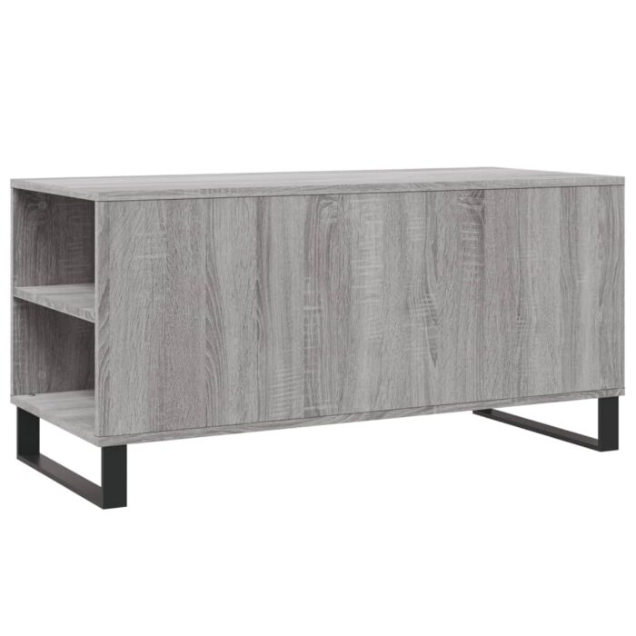 Table basse sonoma gris 102x44,5x50 cm bois d'ingénierie – Image 6