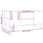 Table basse sonoma gris 102x44,5x50 cm bois d'ingénierie – Image 9
