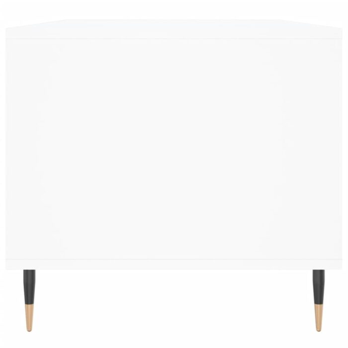 Table basse Blanc 90x49x45 cm Bois d'ingénierie – Image 5