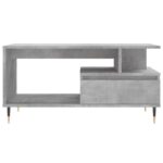 Table basse Gris béton 90x49x45 cm Bois d'ingénierie – Image 3
