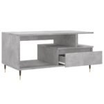 Table basse Gris béton 90x49x45 cm Bois d'ingénierie – Image 4