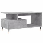 Table basse Gris béton 90x49x45 cm Bois d'ingénierie – Image 6