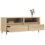 Meuble TV chêne sonoma 100x34,5x44,5 cm bois d'ingénierie – Image 2