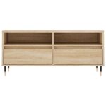 Meuble TV chêne sonoma 100x34,5x44,5 cm bois d'ingénierie – Image 3