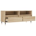 Meuble TV chêne sonoma 100x34,5x44,5 cm bois d'ingénierie – Image 4
