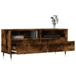 Meuble TV chêne fumé 100x34,5x44,5 cm bois d'ingénierie – Image 2