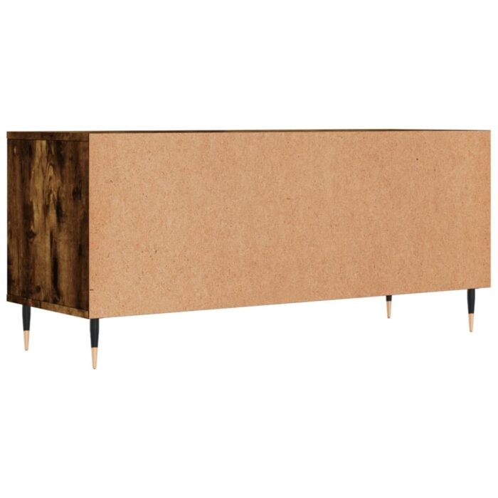Meuble TV chêne fumé 100x34,5x44,5 cm bois d'ingénierie – Image 6