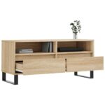 Meuble TV chêne sonoma 100x34,5x44,5 cm bois d'ingénierie – Image 2
