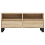 Meuble TV chêne sonoma 100x34,5x44,5 cm bois d'ingénierie – Image 3