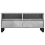 Meuble TV gris béton 100x34,5x44,5 cm bois d'ingénierie – Image 3
