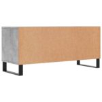 Meuble TV gris béton 100x34,5x44,5 cm bois d'ingénierie – Image 6