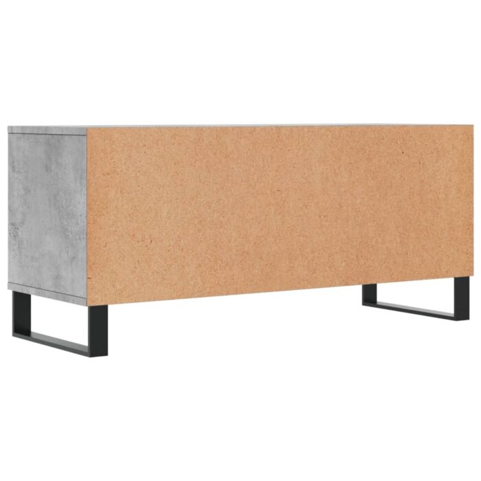 Meuble TV gris béton 100x34,5x44,5 cm bois d'ingénierie – Image 6