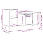 Meuble TV Chêne sonoma 100x35x55 cm Bois d'ingénierie – Image 10