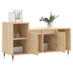 Meuble TV Chêne sonoma 100x35x55 cm Bois d'ingénierie – Image 2
