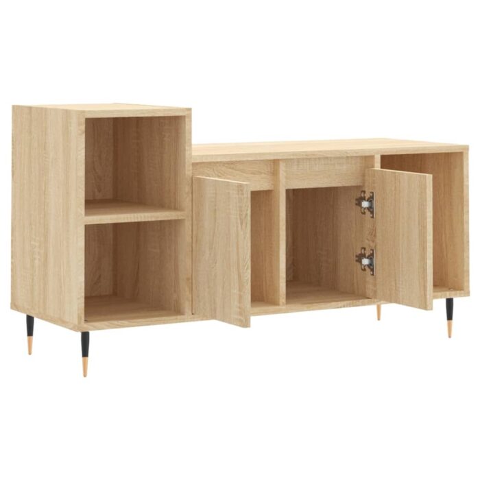 Meuble TV Chêne sonoma 100x35x55 cm Bois d'ingénierie – Image 4
