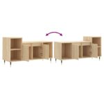 Meuble TV Chêne sonoma 100x35x55 cm Bois d'ingénierie – Image 7