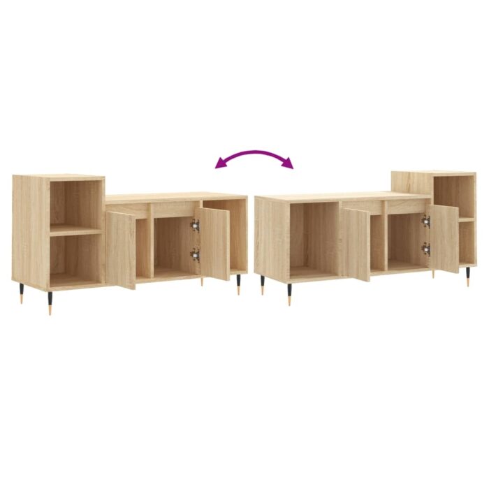 Meuble TV Chêne sonoma 100x35x55 cm Bois d'ingénierie – Image 7