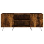 Armoire à disques chêne fumé 121x38x48 cm bois d'ingénierie – Image 2