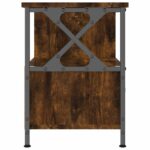 Meuble TV chêne fumé 90x33x45 cm bois d'ingénierie et fer – Image 5