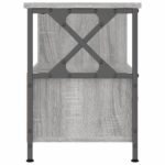 Meuble TV sonoma gris 90x33x45 cm bois d'ingénierie et fer – Image 5