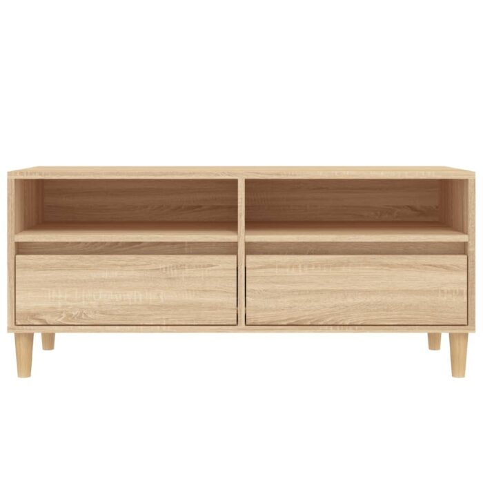 Meuble TV chêne sonoma 100x34,5x44,5 cm bois d'ingénierie – Image 4