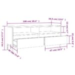 Meuble TV chêne sonoma 100x34,5x44,5 cm bois d'ingénierie – Image 8